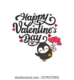 Happy Valentines Day card vector illustration