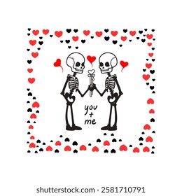 Happy Valentines Day card vector illustration