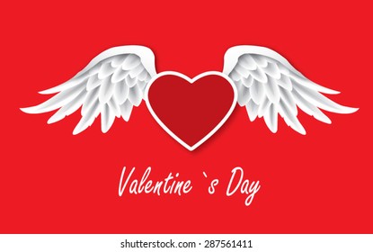 Happy Valentines Day Card. Vector Illustration
