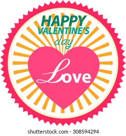 Happy valentines day card Vector.