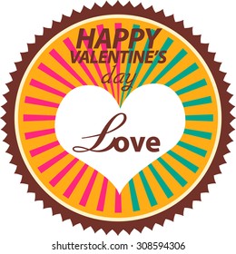 Happy valentines day card Vector.