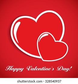 Happy Valentines Day Card. Vector Illustration EPS10