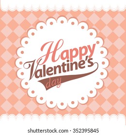 Happy valentines day card vector.