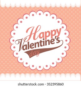 Happy valentines day card vector.