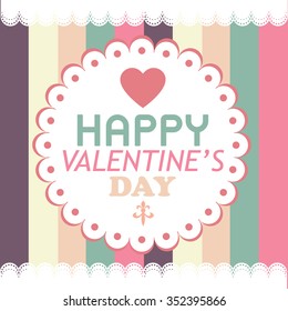 Happy valentines day card vector.