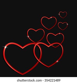 Happy Valentines Day Card. Vector Illustration EPS10