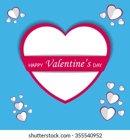 Happy Valentines Day Card. Vector Illustration