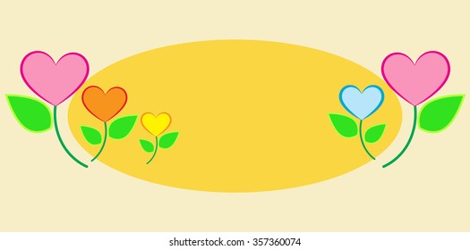 Happy Valentines Day Card. Vector 