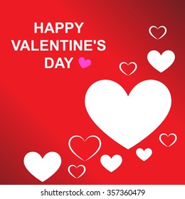 Happy Valentines Day Card. Vector