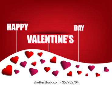 Happy Valentines Day card vector illustration