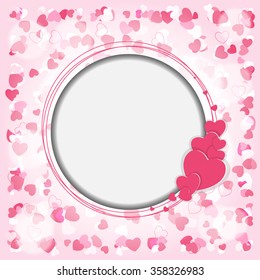 Happy Valentines Day Card. Vector Illustration