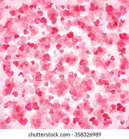Happy Valentines Day Card. Vector Illustration