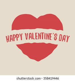 Happy Valentine's Day card. Vector illustration.