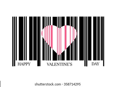 Happy Valentines Day Card. Vector Illustration 