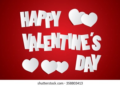 Happy Valentines Day card vector illustration