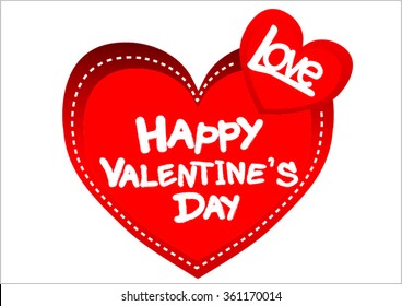 Happy Valentines Day card vector illustration