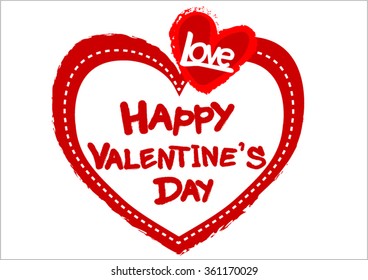 Happy Valentines Day card vector illustration