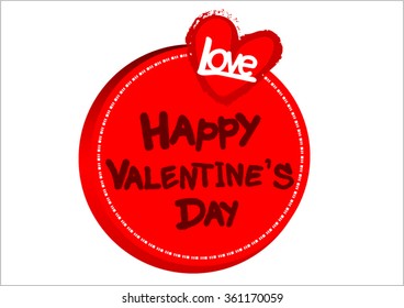 Happy Valentines Day card vector illustration