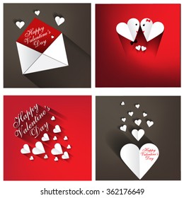 Happy Valentines Day card vector illustration