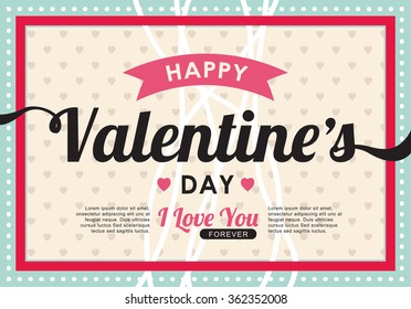 Happy Valentines day card ,vector illustration