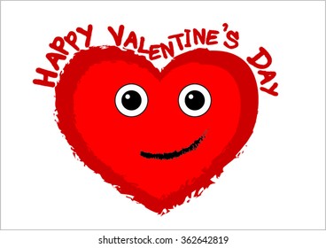 Happy Valentines Day card vector illustration