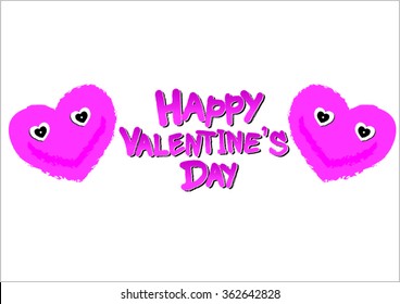 Happy Valentines Day card vector illustration