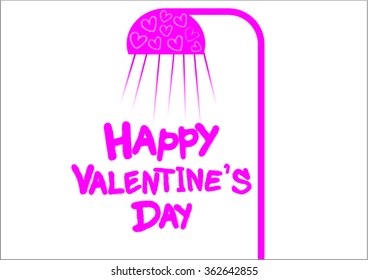 Happy Valentines Day card vector illustration