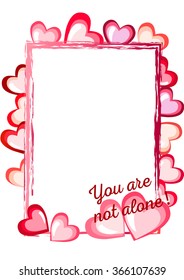 Happy valentines day card, vector, flyer background with hearts. 