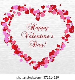 Happy Valentine's day card. Vector illustration.