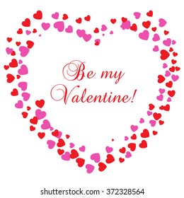 Happy Valentine's day card. Vector illustration.