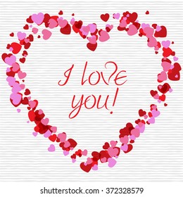 Happy Valentine's day card. Vector illustration.