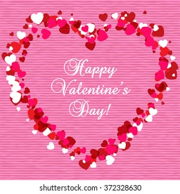 Happy Valentine's day card. Vector illustration.