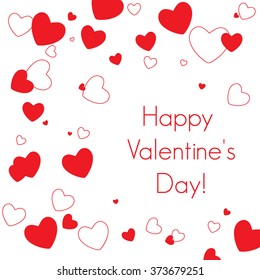Happy Valentine's day card. Vector illustration.