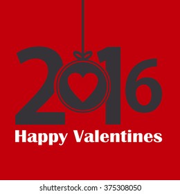 Happy Valentines Day card vector illustration