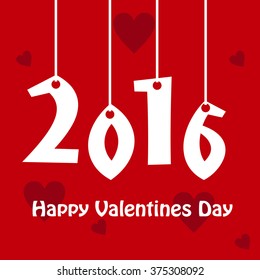 Happy Valentines Day card vector illustration
