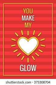 Happy Valentines Day Card. Vector vintage design