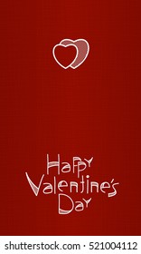 Happy Valentines Day Card. Vector graphics.