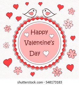 Happy Valentine's Day card - vector illustration