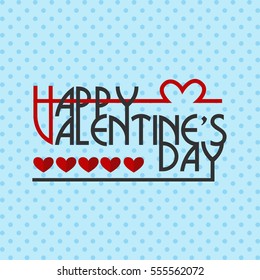 happy valentine's day card, vector illustration.