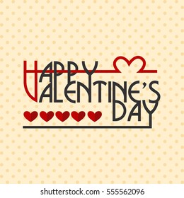 happy valentine's day card, vector illustration.