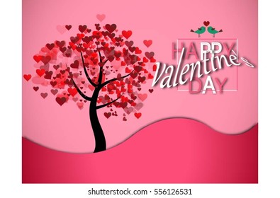 Happy Valentines Day card vector illustration