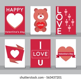 Happy Valentines Day card vector illustration