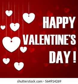 Happy Valentines Day card vector illustration