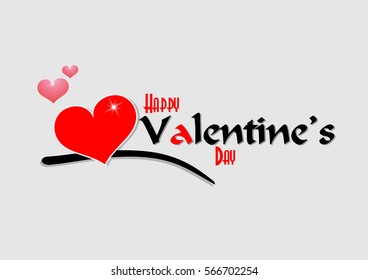 Happy Valentines Day card vector illustration