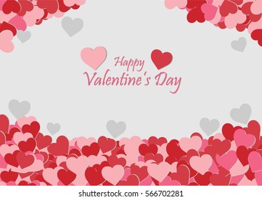 Happy Valentines Day card vector illustration