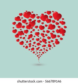 Happy Valentines Day Card, Ilustración vectorial