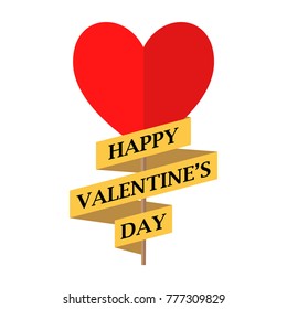 Happy Valentine's Day card. Vector illustration