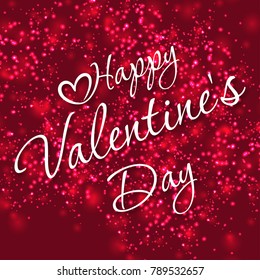 Happy Valentine's day card vector with red vintage background