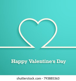 Happy Valentines Day card. Vector illustration.