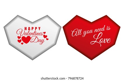 Happy Valentine's day card, Vector Illustration of a Valentines Day.